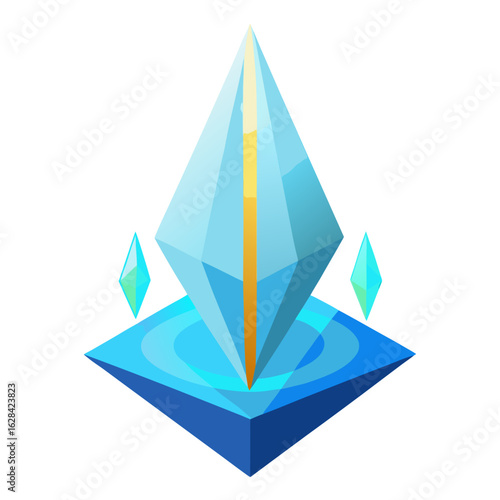 vector illustration of a yacht