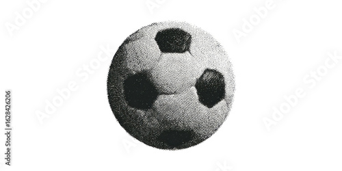 Wallpaper Mural Vintage Soccer Ball In Halftone. Sports Equipment Illustration Isolated On Transparent Background Torontodigital.ca