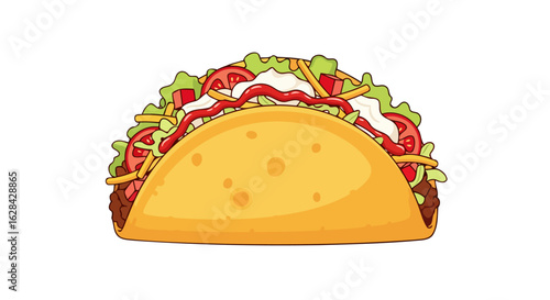 delicious crispy taco perfect for mexican food menus websites