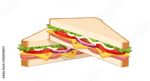 delicious ham and cheese sandwich perfect for lunch or a quick bite