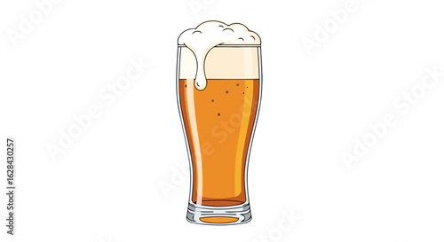 refreshing pint of beer perfect for brewery menus and pub ads