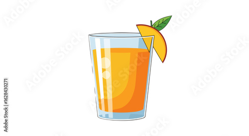 refreshing peach juice summer drink in glass perfect for menus