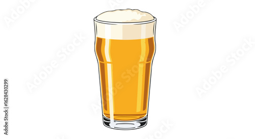 refreshing pint of beer perfect for brewery menus and pub ads
