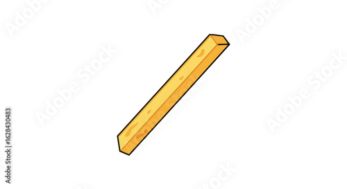 single crispy french fry perfect for fast food menu design