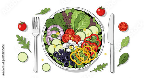 vibrant greek salad healthy eating restaurant menu food blog