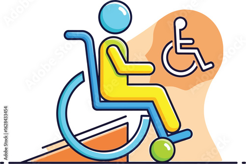 Wheelchair Access Symbol with Ramp for Accessibility and Inclusion