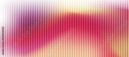 Vibrant fluted glass with cyberpunk orange and pink tones. Rippled distortion with teal overlays and spectrum flare. Aesthetic backdrop for retro digital posters or tech themed art.