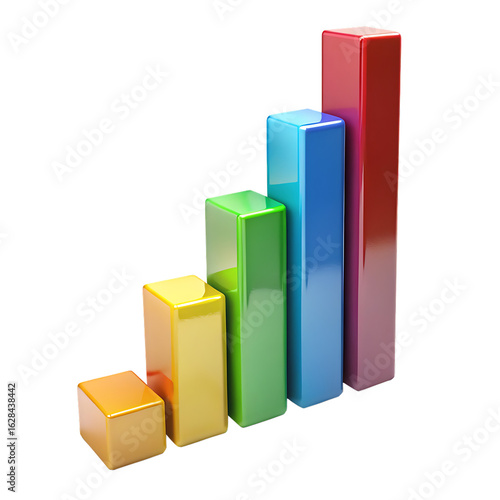 Free Download Bar Chart Isolated On White Background - GFXLoad