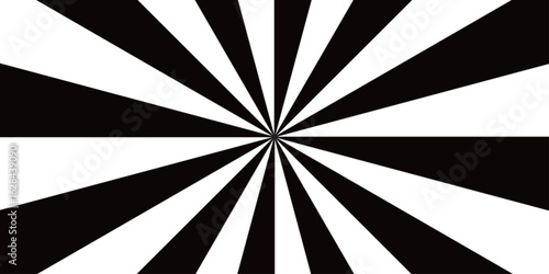 abstract black and white ray beam sunburst background.Abstract Vintage sunrays swirl backdrop line. Vibrant Radial Rays geometric swirl pattern. Sunburst beam light vintage shine and graphic summer ex