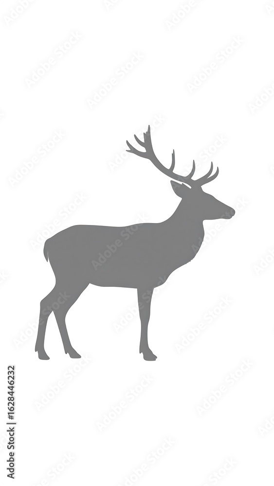 Obraz premium Silhouetted deer profile