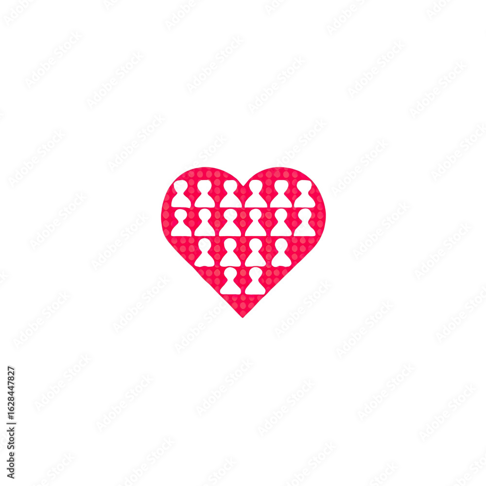 Chess heart pink and red
Chess heart pink and red