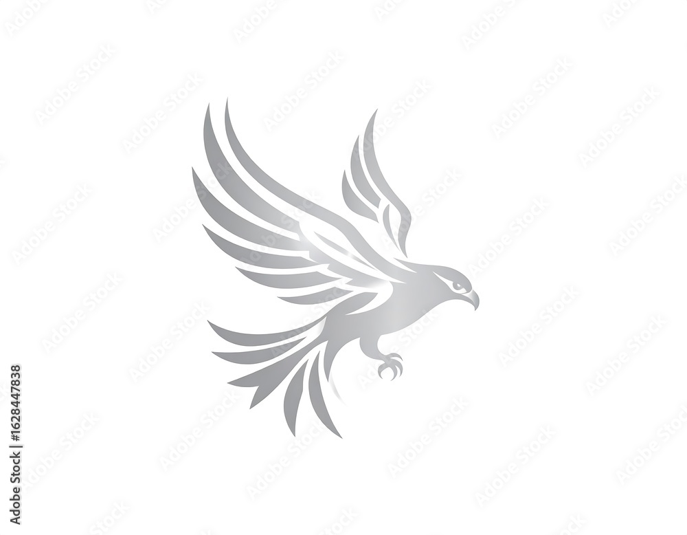 Obraz premium Silver eagle in flight