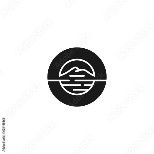 icon montain circle emblem