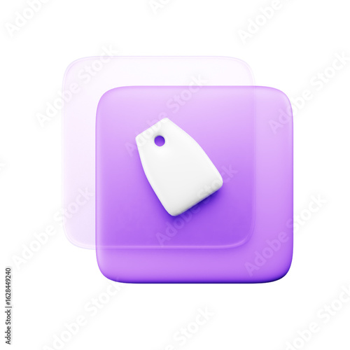 Road sign 3d web and apps icon