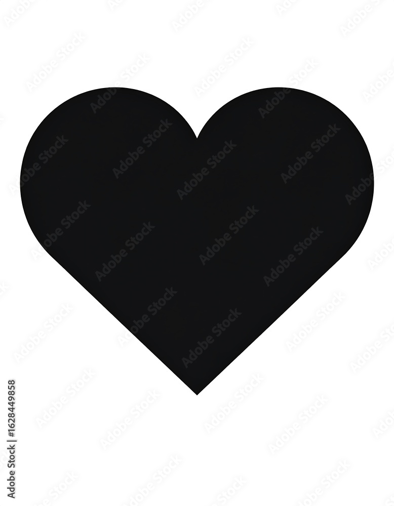 Simple black heart shape Simple black heart shape