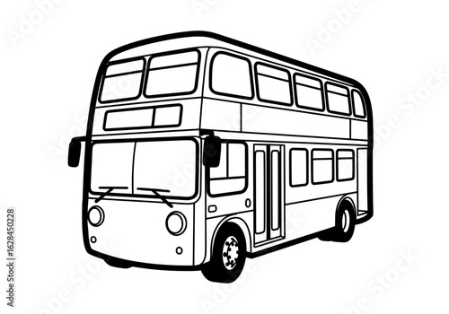 Classic double decker bus ready for city travel adventures