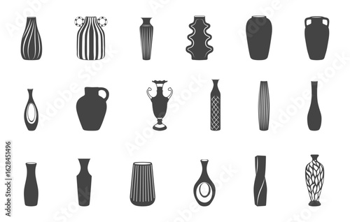 Floor Standing Vase Silhouette, Floor Standing Vase Svg, Vase Svg, Flower Vase Svg, Flower Vase Silhouette, Flower Vase Vector.