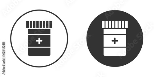 Pill bottle icon. flat sign design. Vector symbol pictogram. UX UI icon