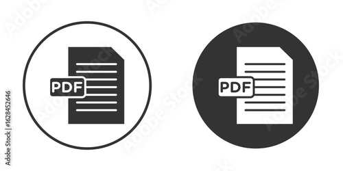 PDF file icon. flat sign design. Vector symbol pictogram. UX UI icon