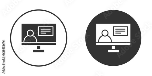Online course icon. flat sign design. Vector symbol pictogram. UX UI icon