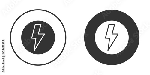 Lightning icon. flat sign design. Vector symbol pictogram. UX UI icon