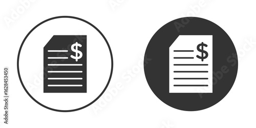 Invoice icon. flat sign design. Vector symbol pictogram. UX UI icon