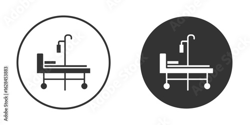 Hospital bed icon. flat sign design. Vector symbol pictogram. UX UI icon