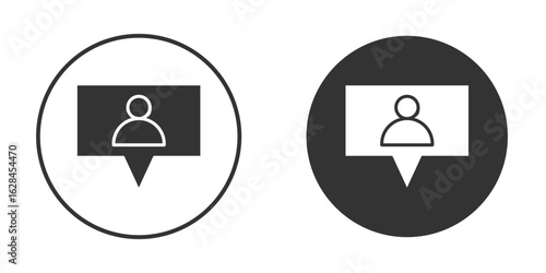 Follower icon. flat sign design. Vector symbol pictogram. UX UI icon