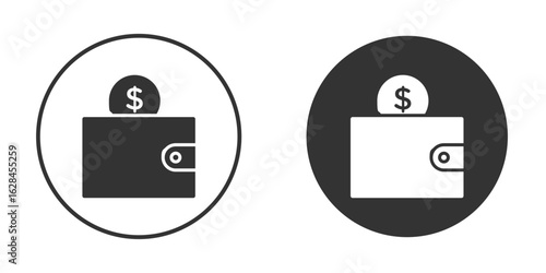 Cryptocurrency wallet icon. flat sign design. Vector symbol pictogram. UX UI icon