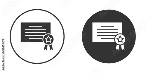 Certificate icon. flat sign design. Vector symbol pictogram. UX UI icon