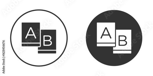A B test icon. flat sign design. Vector symbol pictogram. UX UI icon