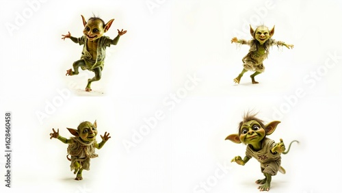 A set of four pictures baby yoo background elements depth scene movement frame style colorful emotion backgrounds figure cartoonish composition gesture illustration layers motion design