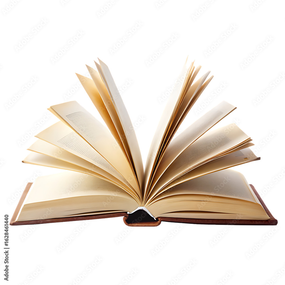 Fototapeta premium Book Open Isolated On White Background