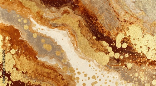 Wallpaper Mural Abstract marbled design with flowing colors and gold flecks Torontodigital.ca