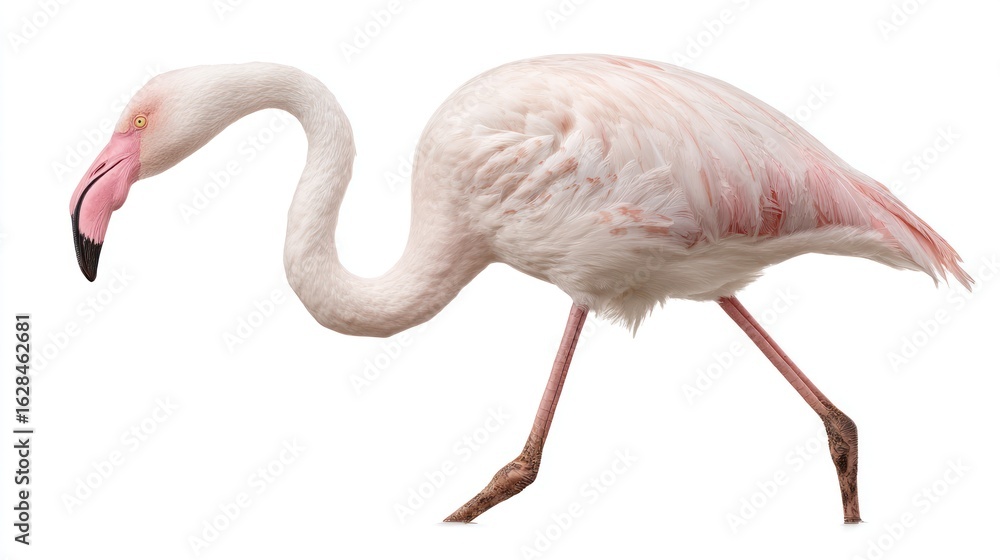 Obraz premium Pink flamingo profile