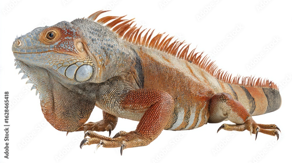 Obraz premium Close-up of a vibrant iguana