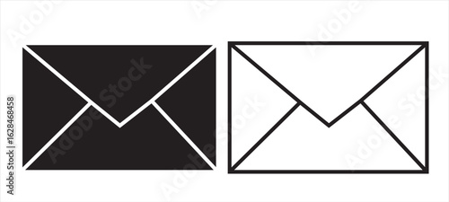 envelope icon, email message icon - Mail icon button sign, notification new message icons buttons