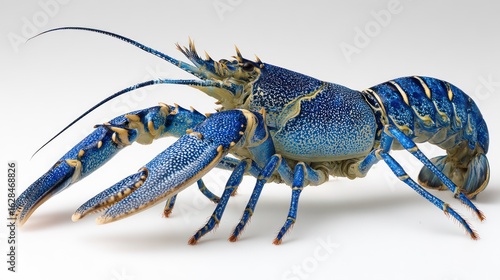 Vibrant blue lobster profile