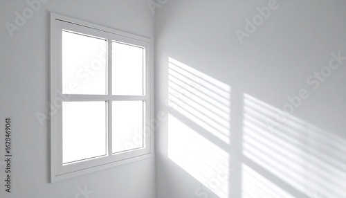 White room with window and shadows