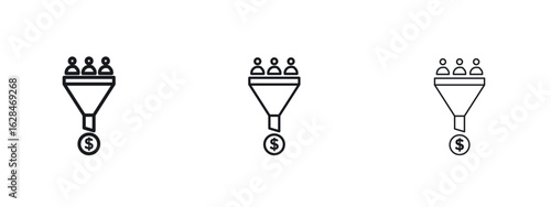 sales conversion icon vector design template simple and clean