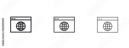 Website icon vector design template simple and clean