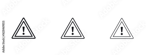 Warning triangle icon vector design template simple and clean