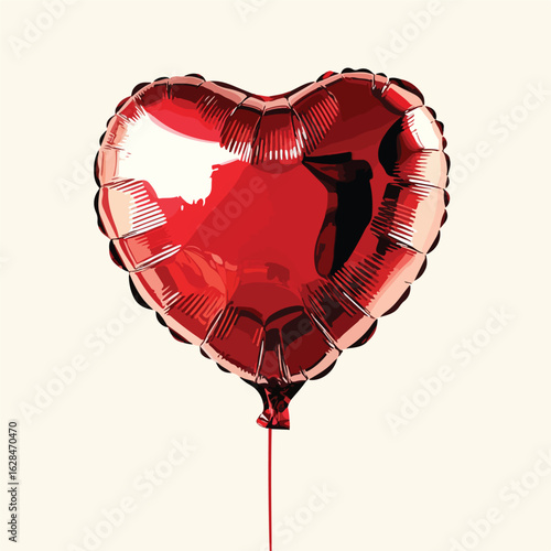 Heart Shaped Red Balloon Valentine's Day