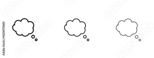 Think bubble icon vector design template simple and clean