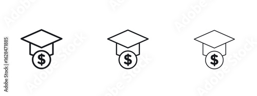Scholarship fund icon vector design template simple and clean