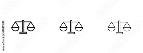 Scales of justice icon vector design template simple and clean