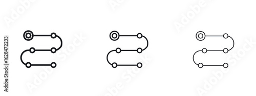Roadmap icon vector design template simple and clean