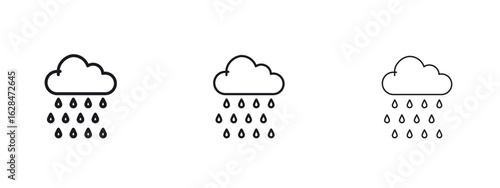 Rain icon vector design template simple and clean