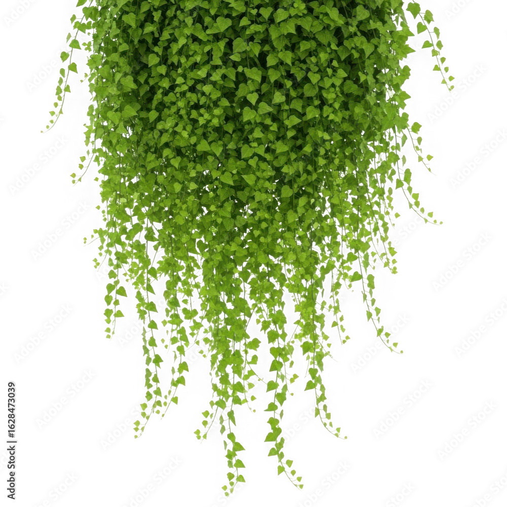 Fototapeta premium Hanging green ivy plant isolated on transparent background for decoration use