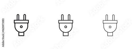 Plug adapter icon vector design template simple and clean